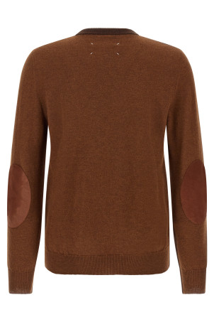 Two-tone wool sweater Brown