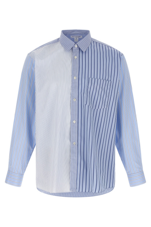 Рубашка в стиле «пэтчворк», СИНЯЯ COMME DES GARCONS SHIRT FZB2410512