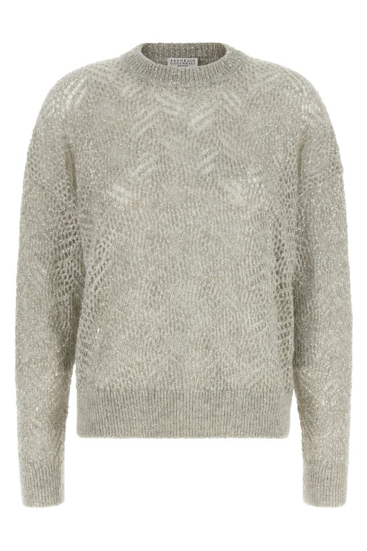 'Dazzling Abstract Leaf' sweater Gray