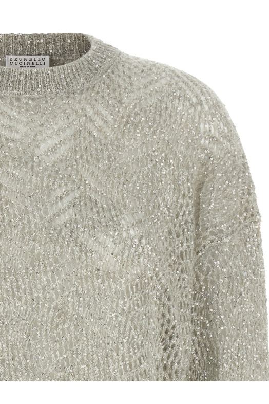 'Dazzling Abstract Leaf' sweater Gray