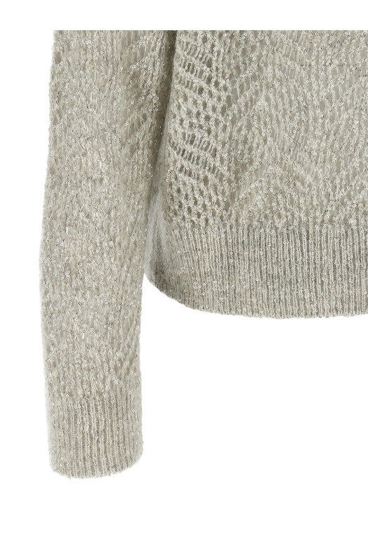 'Dazzling Abstract Leaf' sweater Gray