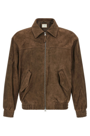 Suede blouson Brown