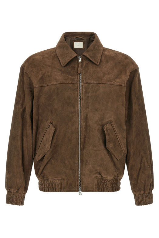 Suede blouson Brown