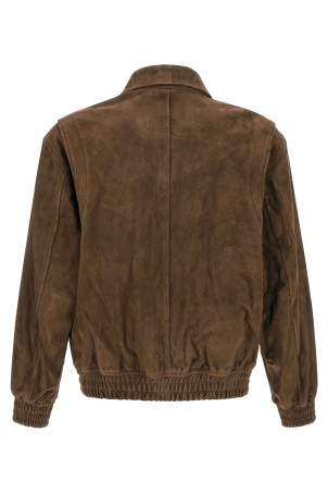 Suede blouson Brown