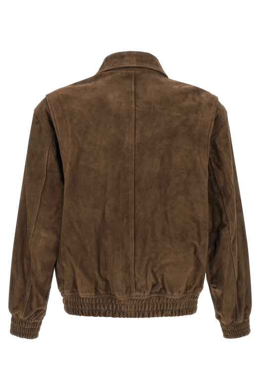 Suede blouson Brown