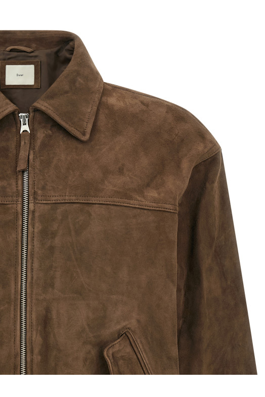 Suede blouson Brown