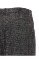Lamé and sequin yarn pants Black