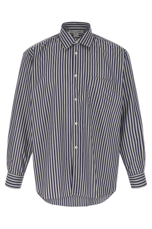 Рубашка в полоску, синяя COMME DES GARCONS SHIRT FZB2200512