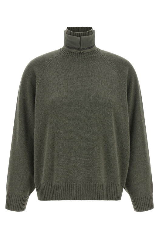 'Monile' insert sweater Green
