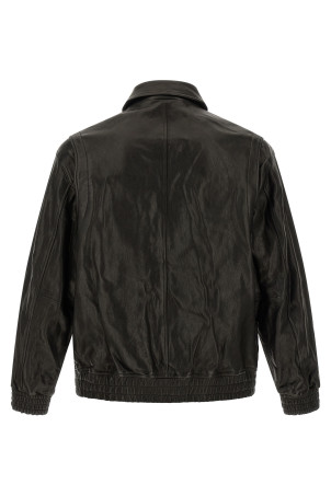 Leather blouson Black