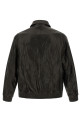 Leather blouson Black