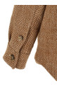 Chevron wool overshirt Brown