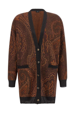 Cardigan Paisley Brown