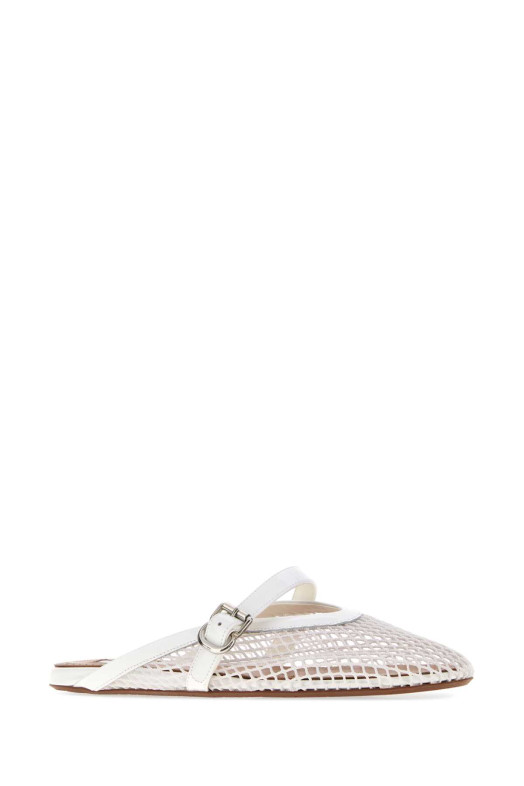 White mesh slippers Green ALAIA (AA3A1035A028)
