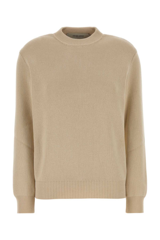 Beige stretch cotton blend Dany sweater GOLDEN GOOSE DELUXE BRAND (GWP00951P001972)