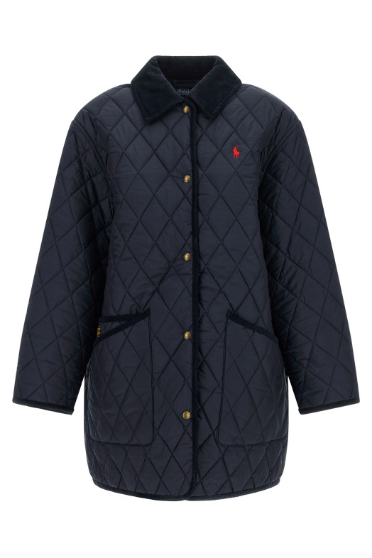 Quilted Padded Jacket  Blue