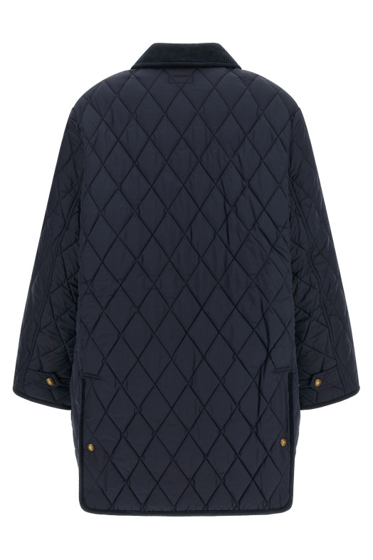 Quilted Padded Jacket  Blue