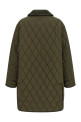 Quilted Padded Jacket With Embroidery Green