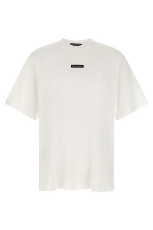 Футболка з нашивкою з логотипом, біла DOLCE & GABBANA G8PN9TG7QNPW0800
