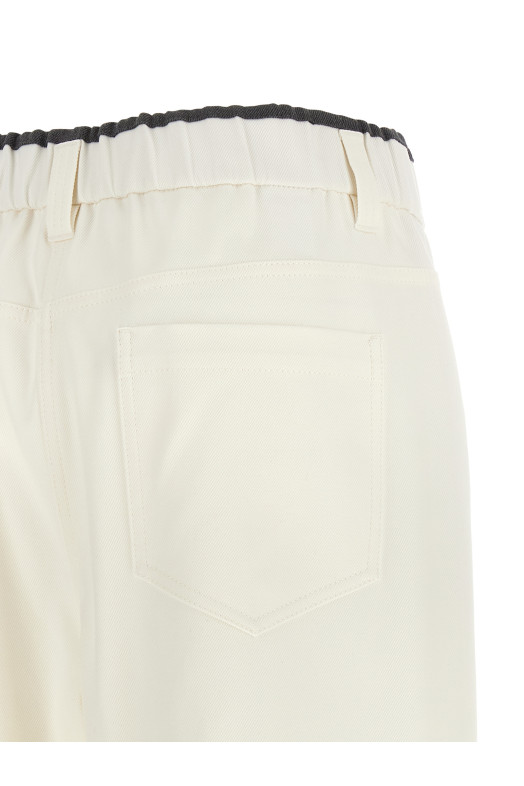 Cotton trousers White