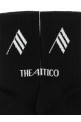 Носки с интарсией в виде логотипа  Черно-серые THE ATTICO 261WAK00021CCC101AA414