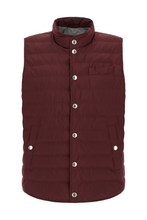 Techno fabric vest Bordeaux