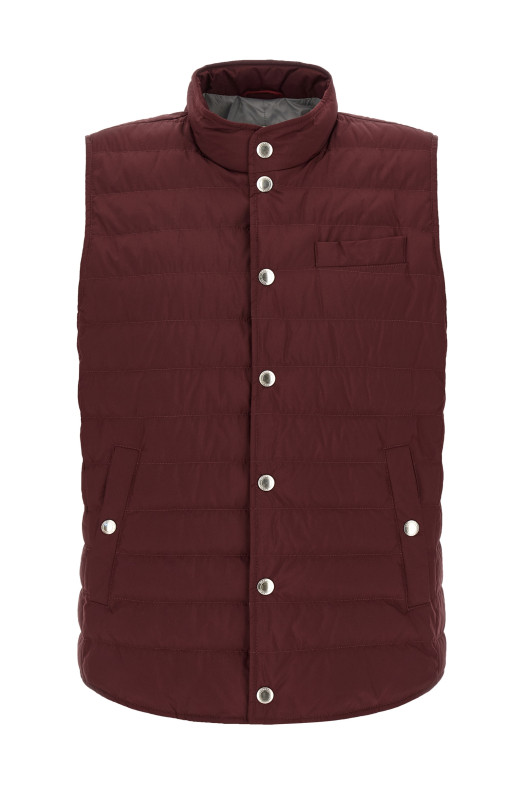 Techno fabric vest Bordeaux