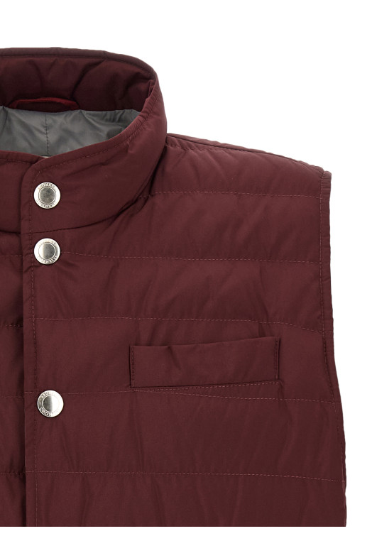 Techno fabric vest Bordeaux