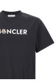 Футболка с логотипом на груди  Синяя MONCLER L20918C0005189B8Q778