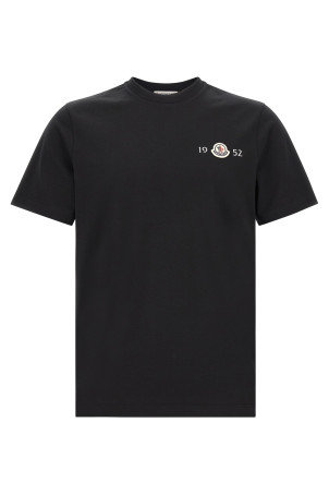 Футболка з нашивкою з логотипом, чорна MONCLER L20918C000528790F999