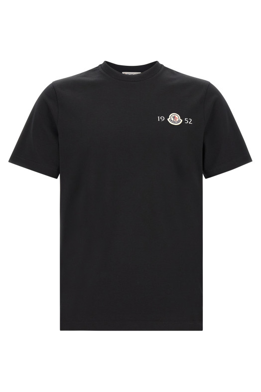 Футболка с логотипом-нашивкой, чёрная MONCLER L20918C000528790F999