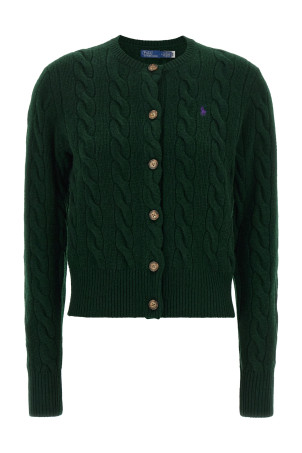 Braided cardigan Green