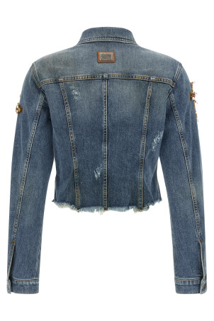 Джинсова куртка «Cross», синя DOLCE & GABBANA F9U67ZG8PG6S9001