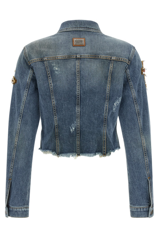 Джинсова куртка «Cross», синя DOLCE & GABBANA F9U67ZG8PG6S9001