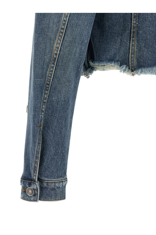 Джинсова куртка «Cross», синя DOLCE & GABBANA F9U67ZG8PG6S9001