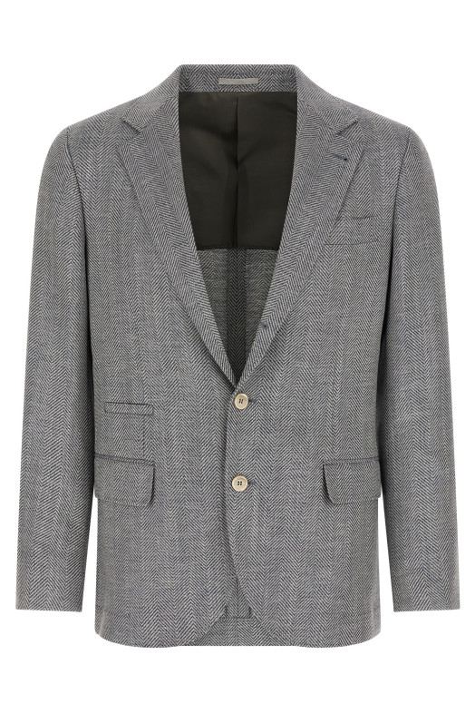 Deconstructed single-breasted blazer Gray