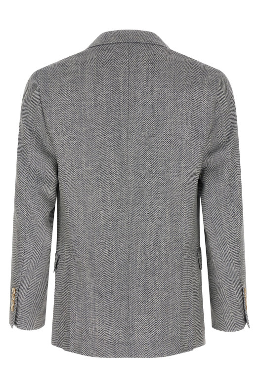 Deconstructed single-breasted blazer Gray