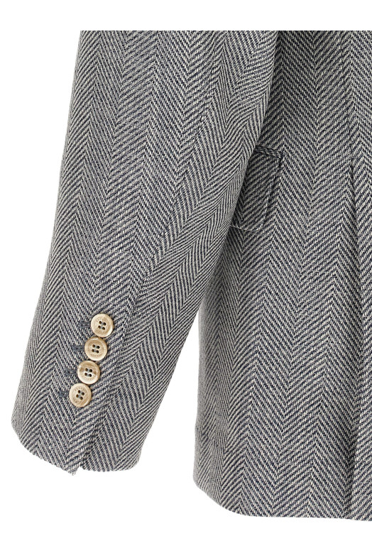 Deconstructed single-breasted blazer Gray