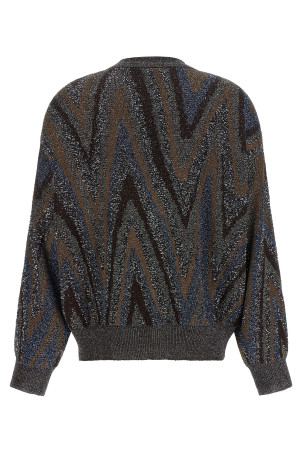 Кардиган с пайетками в зигзагообразном узоре, разноцветный MISSONI DS26WM1GBK01LYS91U7