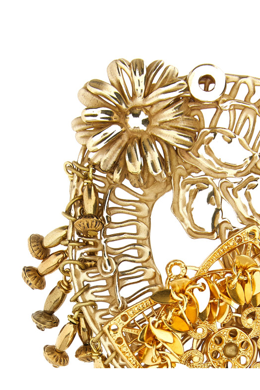 Antiqued brass brooch Gold
