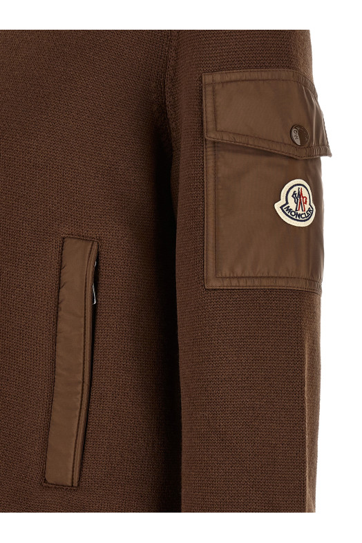 Кардиган с подкладкой, коричневый MONCLER L20919B00003M1131262