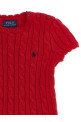 Braided knit dress Red