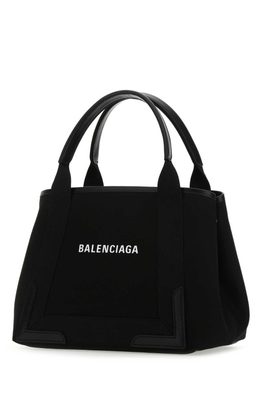 Черная холщовая сумочка Cabas Navy, небольшого размера, черного цвета, BALENCIAGA (3399332HH3N)
