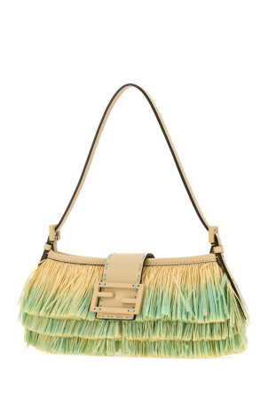 Embellished raffia Baby B shoulder bag FENDI (8BS117AY5D)