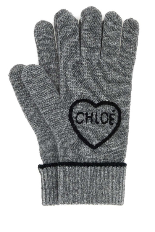 Сірі рукавички з вовняної суміші, зелені CHLOE (CH26SKG02WCS) CHLOÉ