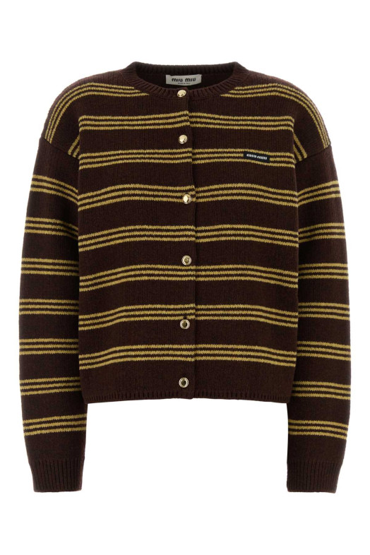 Embroidered wool blend cardigan MIU MIU (MMF899SOOO6300)