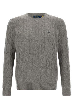 Светр з плетеним візерунком, сірий POLO RALPH LAUREN 710876762012