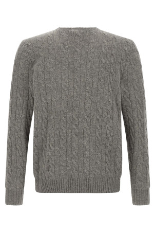 Светр з плетеним візерунком, сірий POLO RALPH LAUREN 710876762012