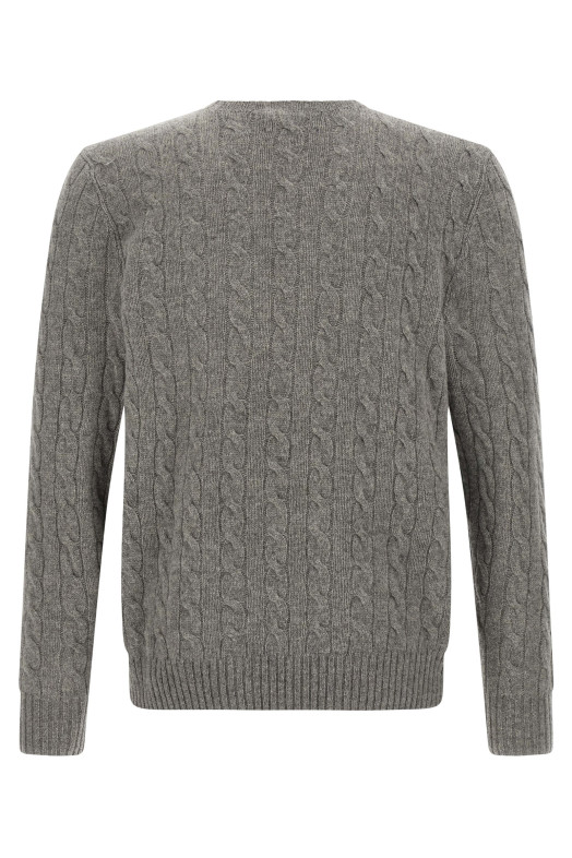 Свитер с плетением, серый POLO RALPH LAUREN 710876762012