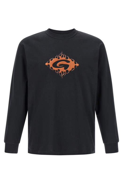 Футболка «Flames», чёрная G6FMT083VINTAGEBLACK